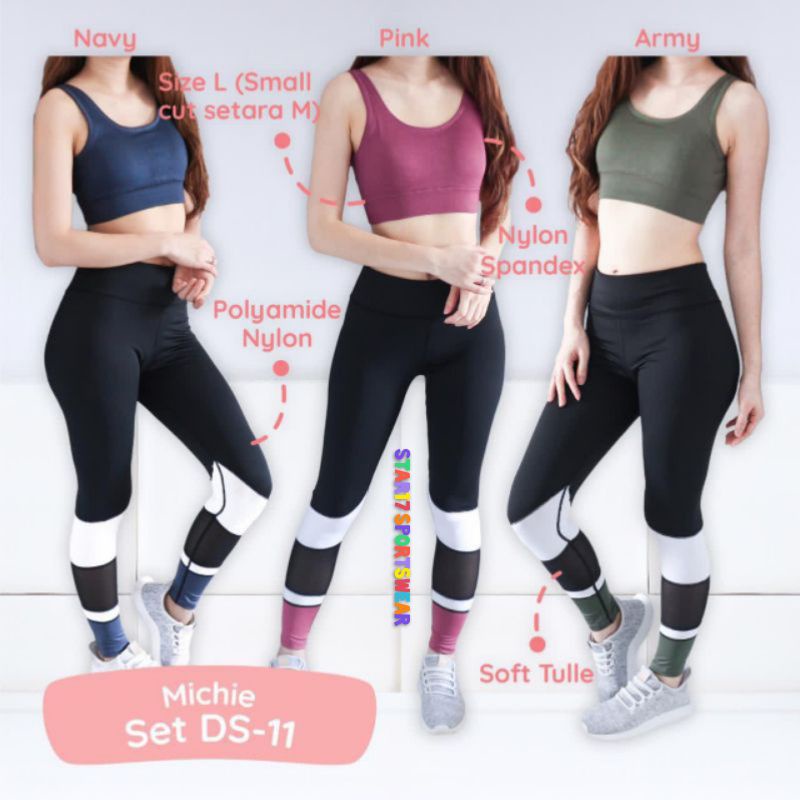 SALE MICHIE SET IMPORT - BAJU SENAM - BAJU OLAHRAGA WANITA - BAJU ZUMBA - BAJU AEROBIC - BAJU YOGA