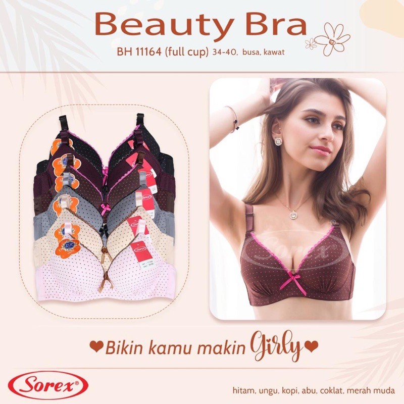 Sorex Beauty Bra Kawat Polkadot 11164 CUP C Fashion Casual BH UK 34-40