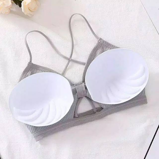 Bra push up wanita tanpa kawat elastis