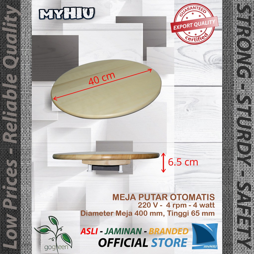 Meja Putar Otomatis Tenaga Listrik / Lazy Susan / Pameran / LIVE Show - Display Showcase myHIU