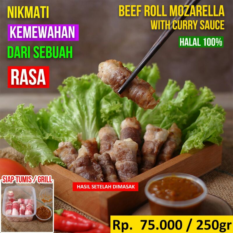 

Beef Roll Mozarella With Curry Sauce (Frozen)