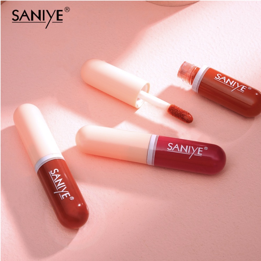 SANIYE Mini Kapsul Lip Tint Matte Lipstik 15 Warna Cair SA001