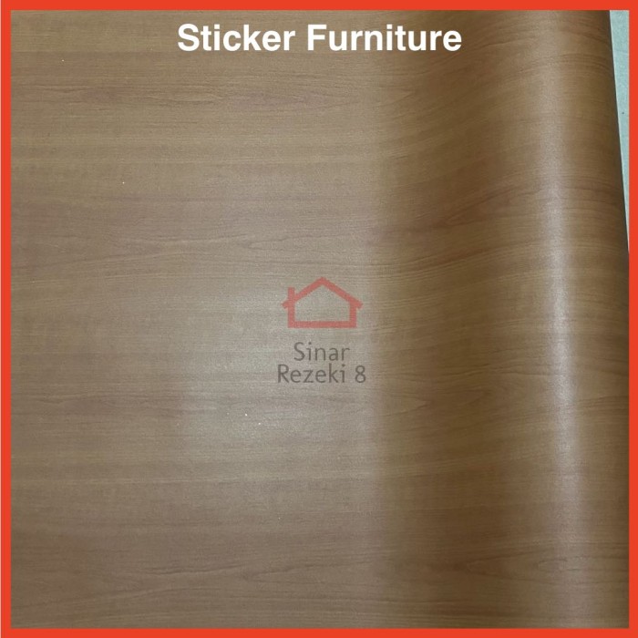 Sticker Pelapis Furniture Coklat PVC Meja Urat Kayu Lemari Alas Foto