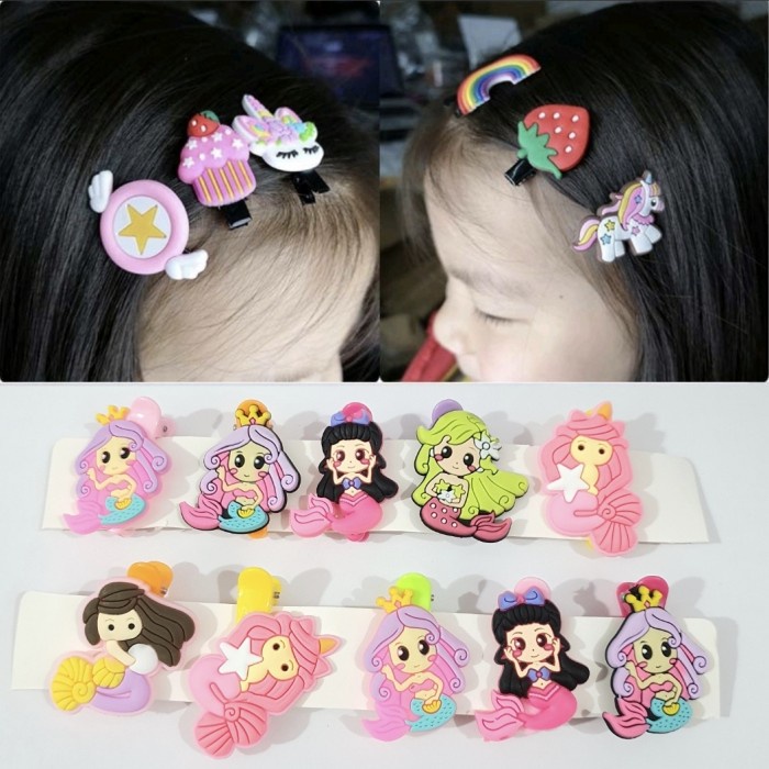 1 Pc Jepit Rambut Anak Jepitan Motif Karakter Kartun Import Lucu