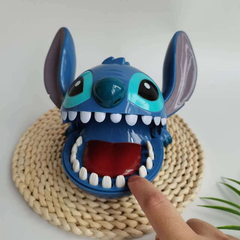 Lilo Stitch Action Figure Crocodile Bite Finger Stitch Dentist Push Teeth Funny Game Model Toys for Kids