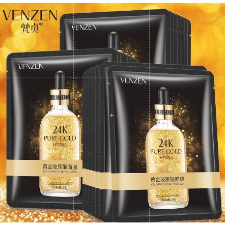 VENZEN/veze 24K Pure Gold Hyaluronic Acid Facial Mask