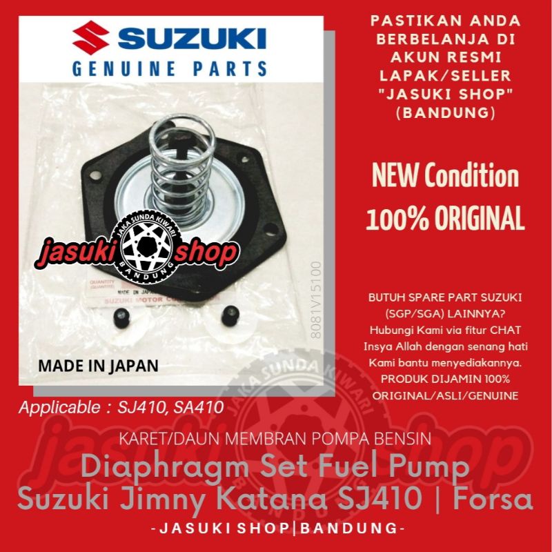 Diaphragm Set Pump Karet Daun Membran Pompa Bensin Suzuki Forsa Jimny Katana Sierra SJ410 SA410 Asli