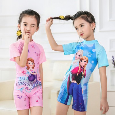 BR2-Baju Renang Import Anak Perempuan Pendek Karakter