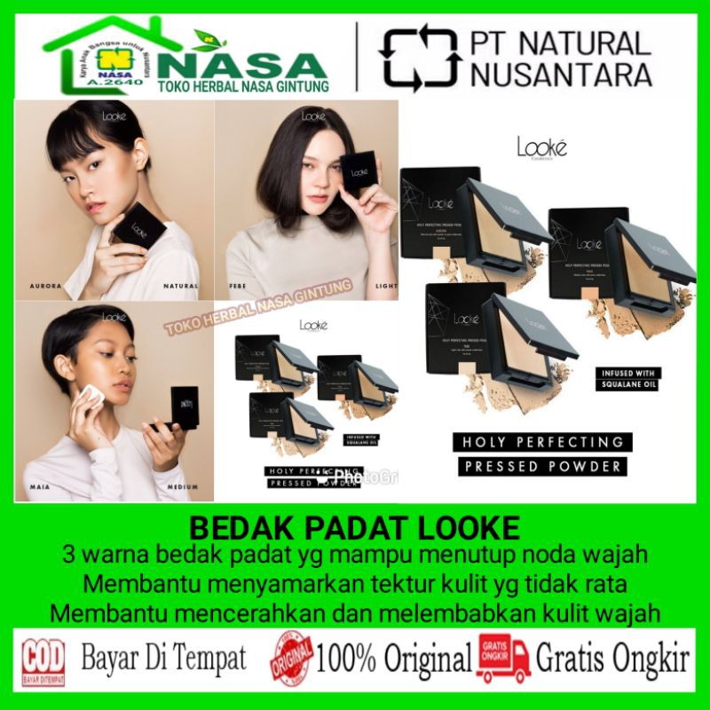 ( COD/BAYAR DI TEMPAT ) BEDAK PADAT NASA BEDAK PADAT LOOKE COSMETIC HERBAL ALAMI ORIGINAL