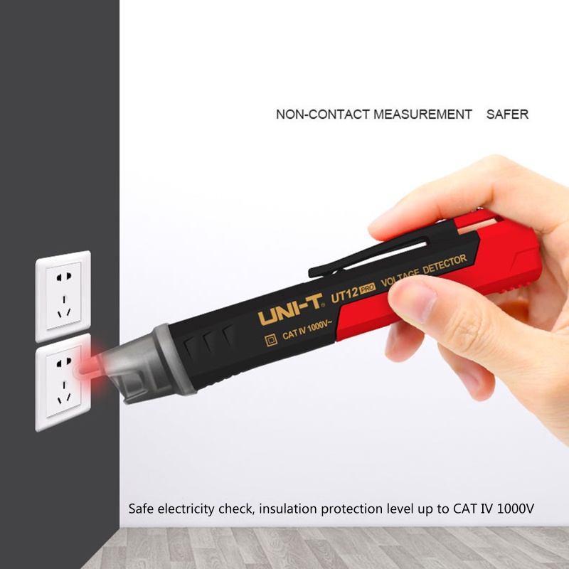 Btsg Voltage Tester Pen Non-Contact AC Detektor Tegangan Dual Range 12V-1000V/90V-1000V Live/Null Wire Putusan Auto-off