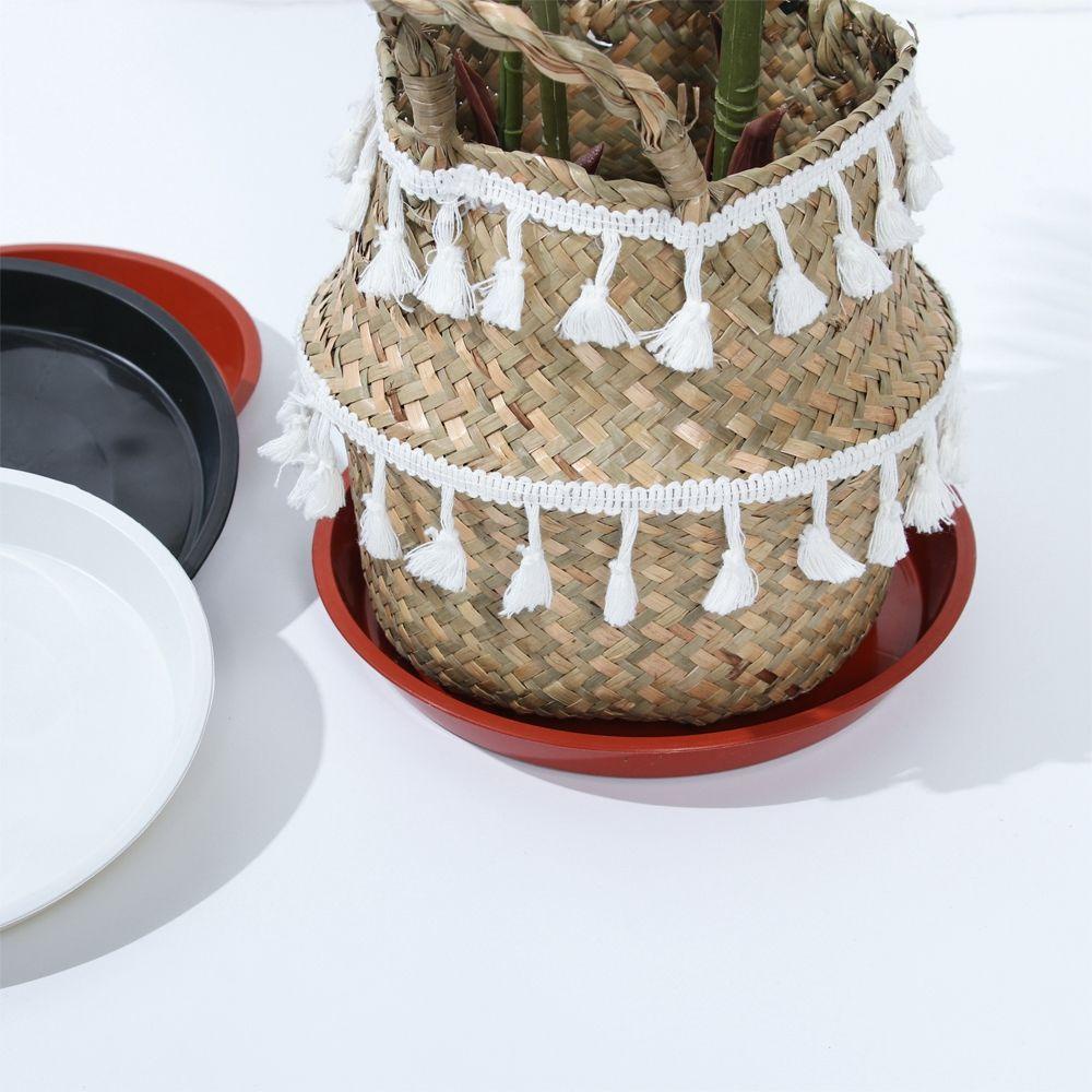 [Elegan] Nampan Tanaman 3Pcs Plastik Indoor Outdoor Rumah Heavy Duty Drip 4/6 /7 /8 /10 Inci Nampan Pot Bunga