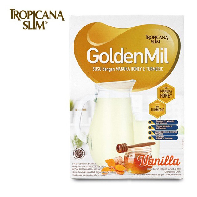 

TROPICANA SLIM GOLDEN MIL VANILLA 180G