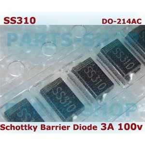 SMD Dioda SS310 3A 100V Dioda Schottky Barrier 3 A 100 V DO-214AC SMA