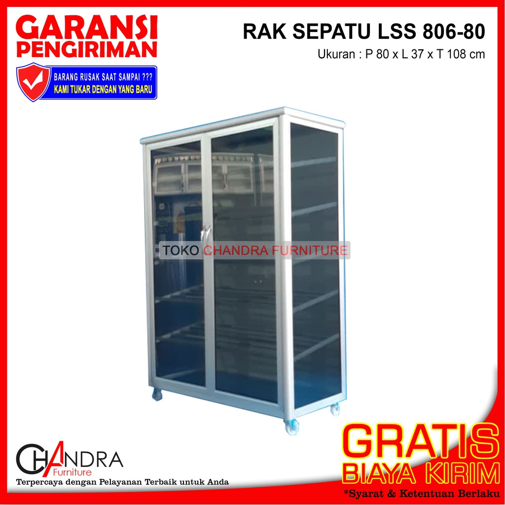 Lemari Rak Sepatu Tempat Sandal Aluminium 6 Susun Kaca Lemari Rak Sepatu Tempat Sandal Aluminium 6 Susun Kaca