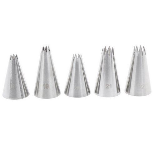 Open Star Icing Piping Nozzles (9pcs)