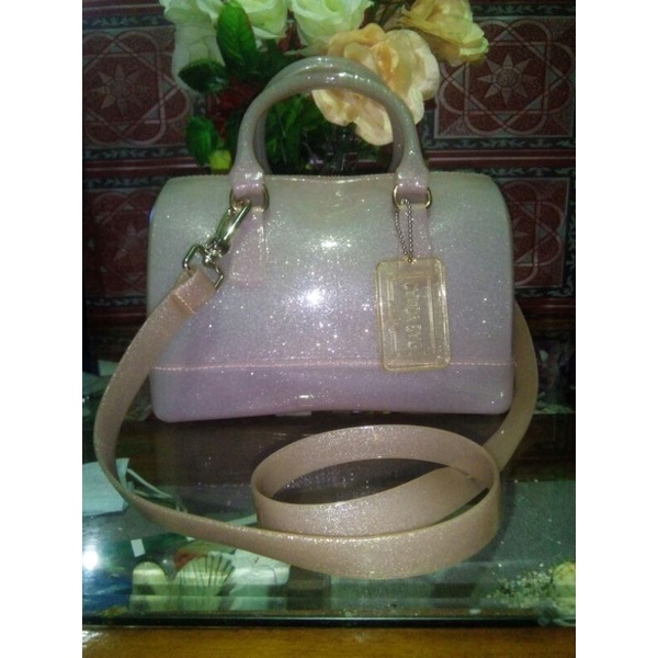 preloved furla jelly candy mini