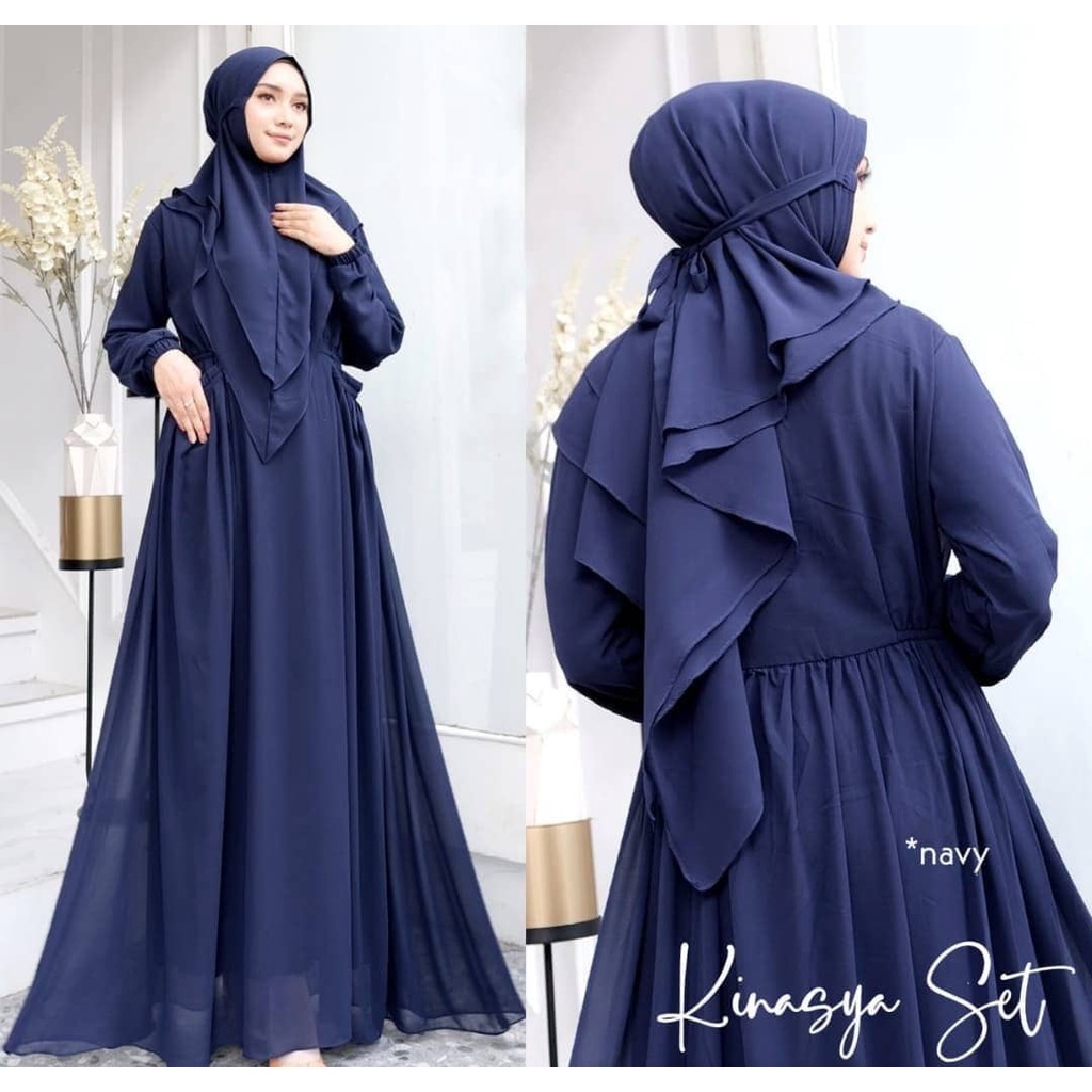 KINASYA SYARI Kain CERUTY BABYDOLL FULL PURING Dapat GAMIS WANITA + HIJAB Gamis Wanita Terbaru 2023 Gamis Syari free Hijab Terbaru Mewah Elegan  Gamis Syari Lebaran Gamis Set Khimar Terbaru Gamis Cerutty Babydoll  Baju Gamis Ibu Ibu Drees Wanita Kondangan