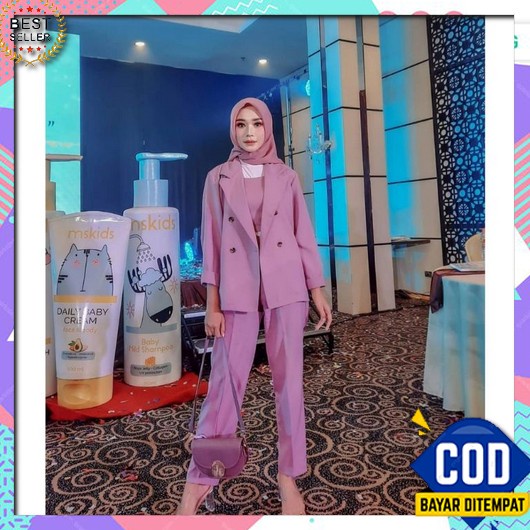 Setelan Blazer Wanita Formal / Setelan Jas Wanita Korea / Setelan Jas  One Set Setelan Blazer Cela