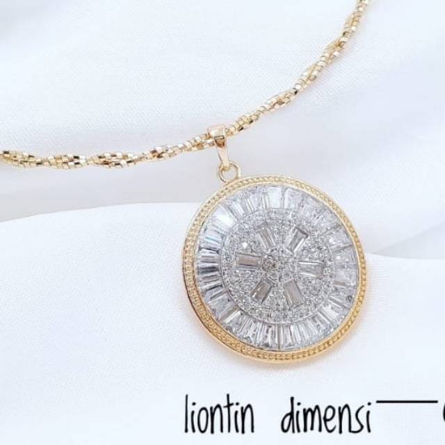 Xuping kalung dimensi lapis emas 24K 1818