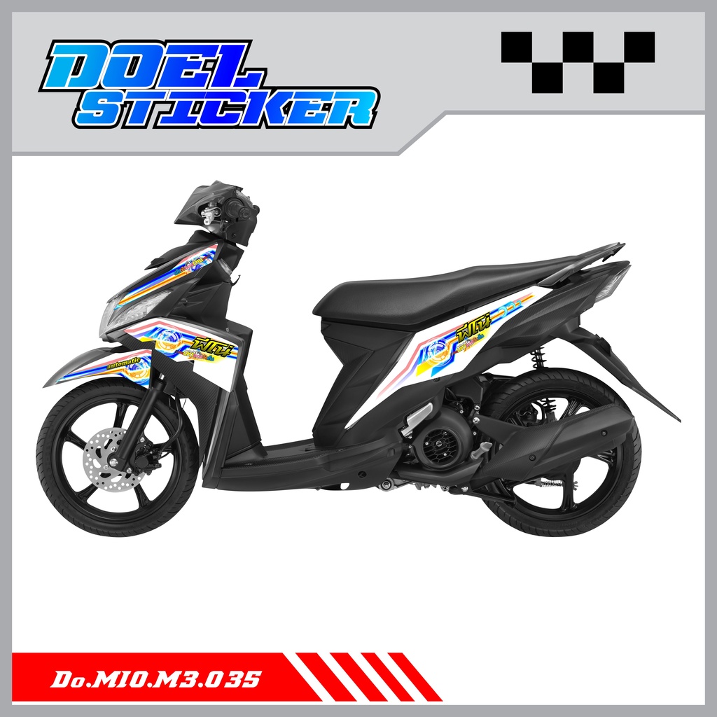 Sticker Striping Mio M3 , Mio Z , Mio 125 List Variasi Hologram pelangi,Crome Doel 035