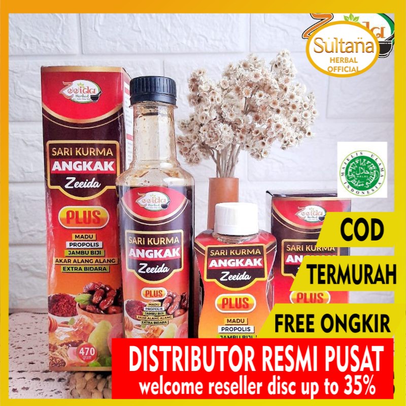

[ORI RESMI] Sari Kurma Angkak Zeeida | Booster ASI | Typus | Menaikkan Trombosit | Demam Berdarah