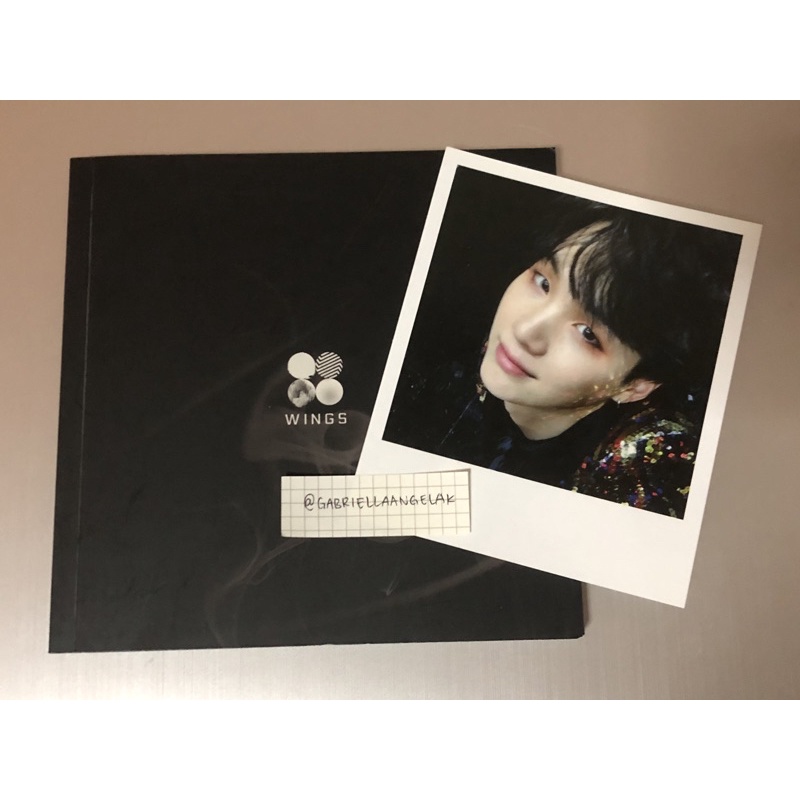 BTS Wings album G version Suga pc photocard poca min yoongi versi ver big hit bangtansonyeondan 반탄소년