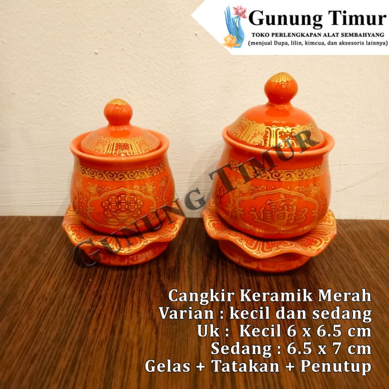 Cangkir TaPeiCou / Cangkir Sembahyang / Cangkir Dewi Kwan Im 1 set