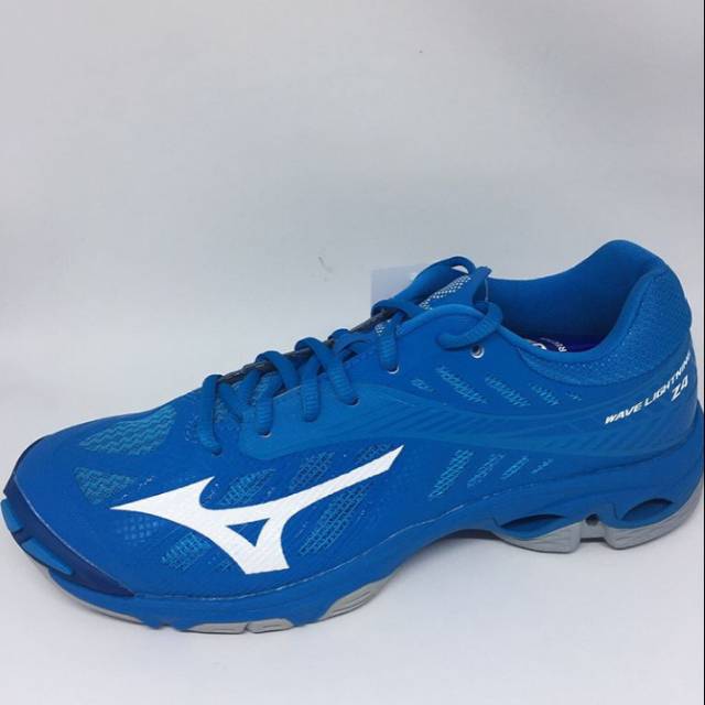 Sepatu voli mizuno wave lightning z4 low original terbaru 2018 blue jewel white