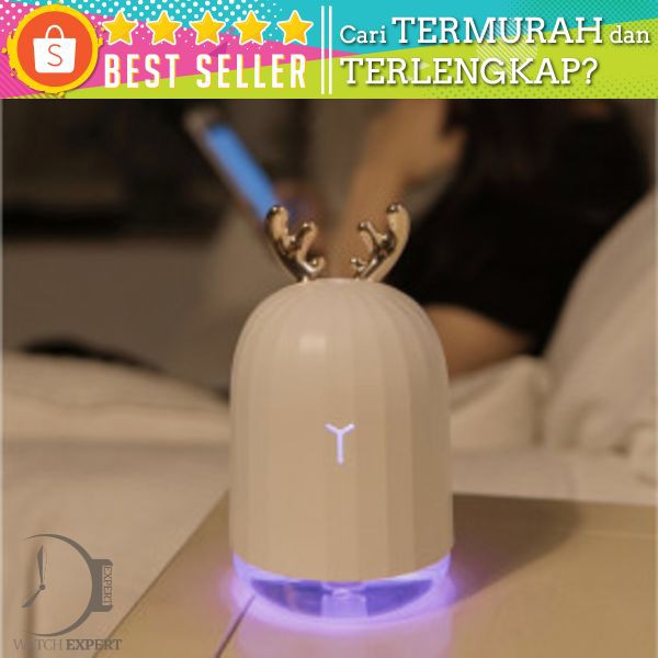 3Life Air Humidifier Pelembab Udara Aromatherapy 220ml - White Deer - Pink