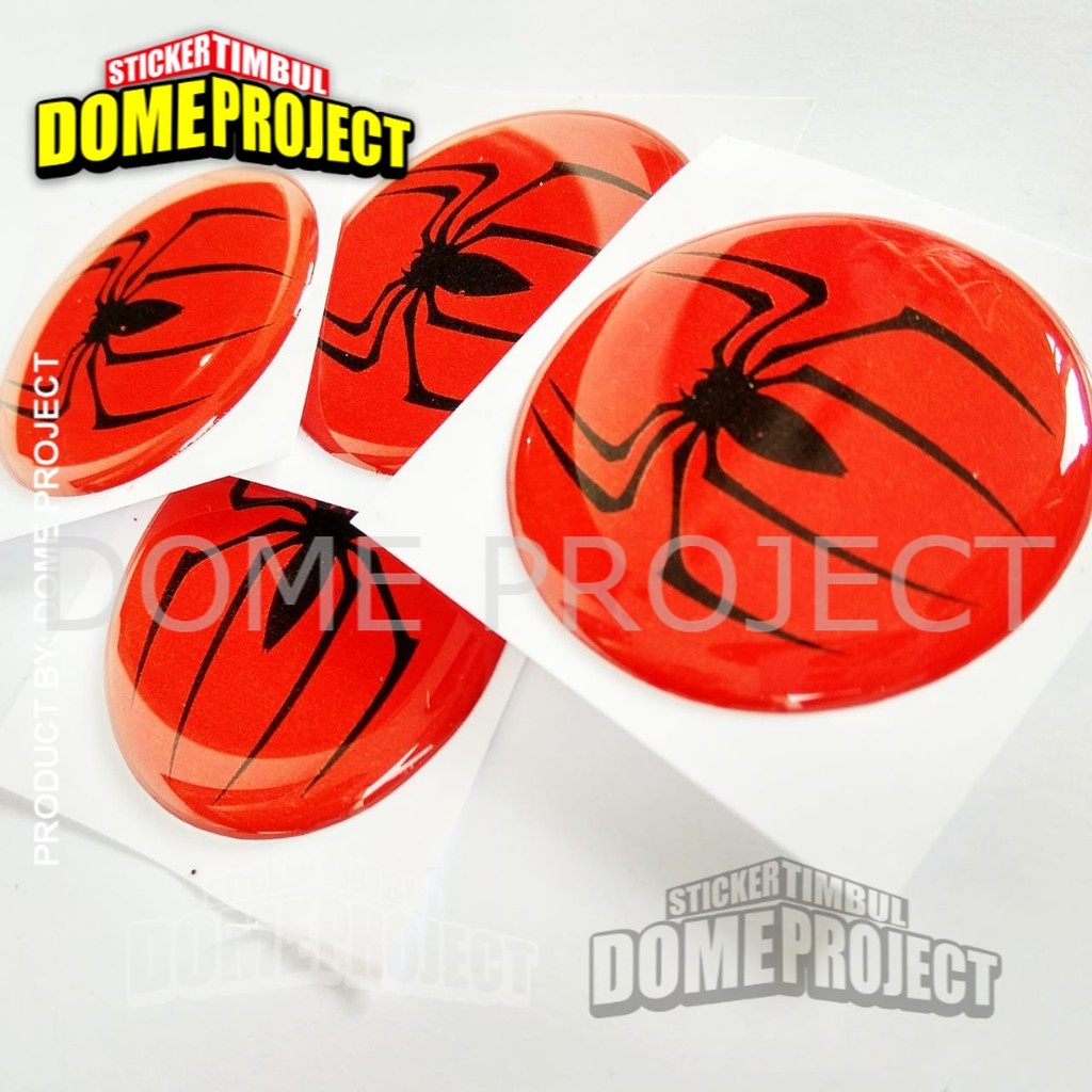 STIKER MOTOR  TIMBUL EMBLEM SPIDERMAN STIKER MOBIL MOTOR RESIN TIMBUL LENTUR