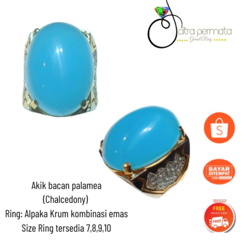 Cincin Batu Akik Bacan Palamea Termurah