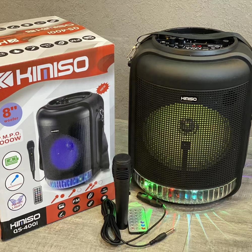 SPEAKER BLUETOOTH QS-4001 SPEAKER 8&quot; 2000W - SPEAKER KARAOKE WIRELESS BONUS MIC + REMOTE SPEAKER 8 INCH