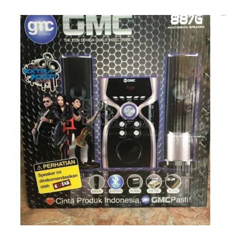 Speaker Bluetooth GMC 887G Multimedia speaker gold