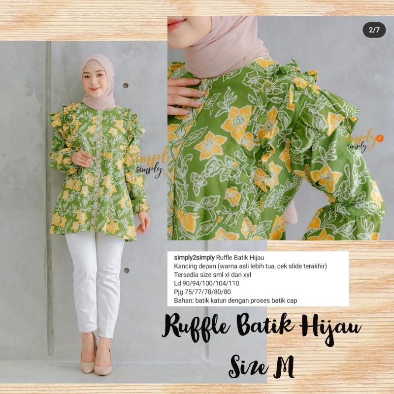 Ruffle Batik Hijau Simply2simply