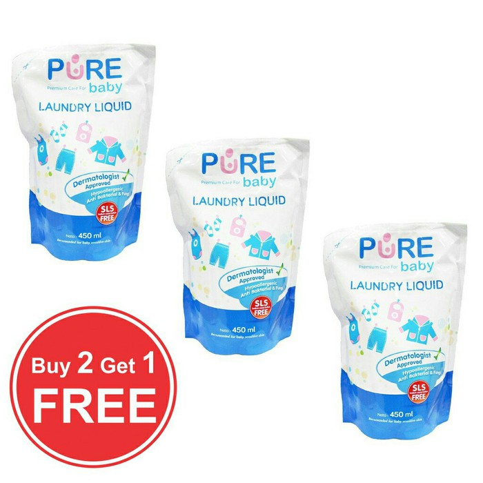 PURE BB LAUNDRY LIQUID REFILL 700ML COMBO BUY 2 GET 1