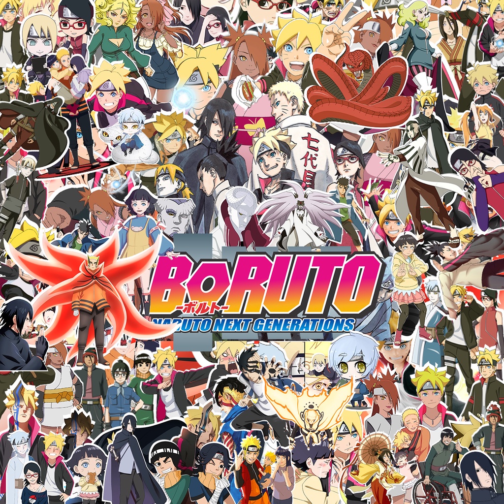 

Stiker Kartun Boruto isi 45/60 pcs