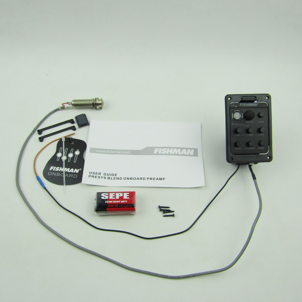 FISHMAN Presys Mic Blend Dual Model Preamp EQ Tuner Piezo Pickup Beat