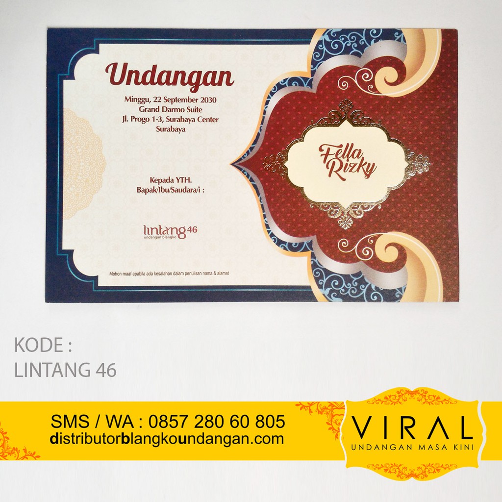 Blangko Undangan Lintang 46 Isi 100 Harga Murah