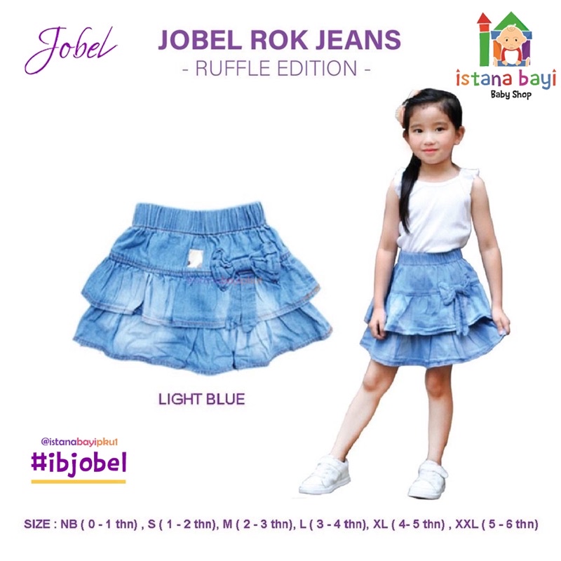 Jobel Rok Jeans isi 2 Pcs 0-5 Tahun - Rok Jeans anak Murah