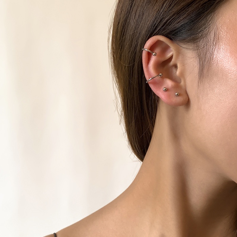 We Flower 1 Pasang Anting Tusuk Sterling Silver 925 Desain Bola Kecil Untuk Pria / Wanita