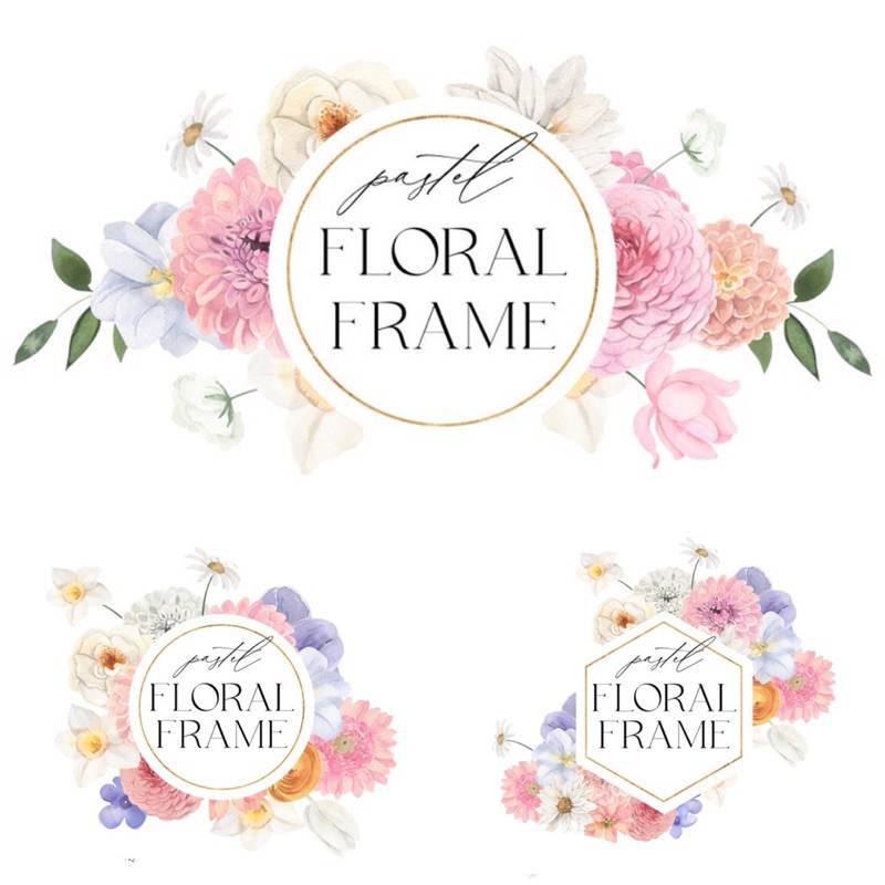 

(DRAN PASTEL FLOWER) JASA BUAT DESAIN LOGO ONLINE SHOP