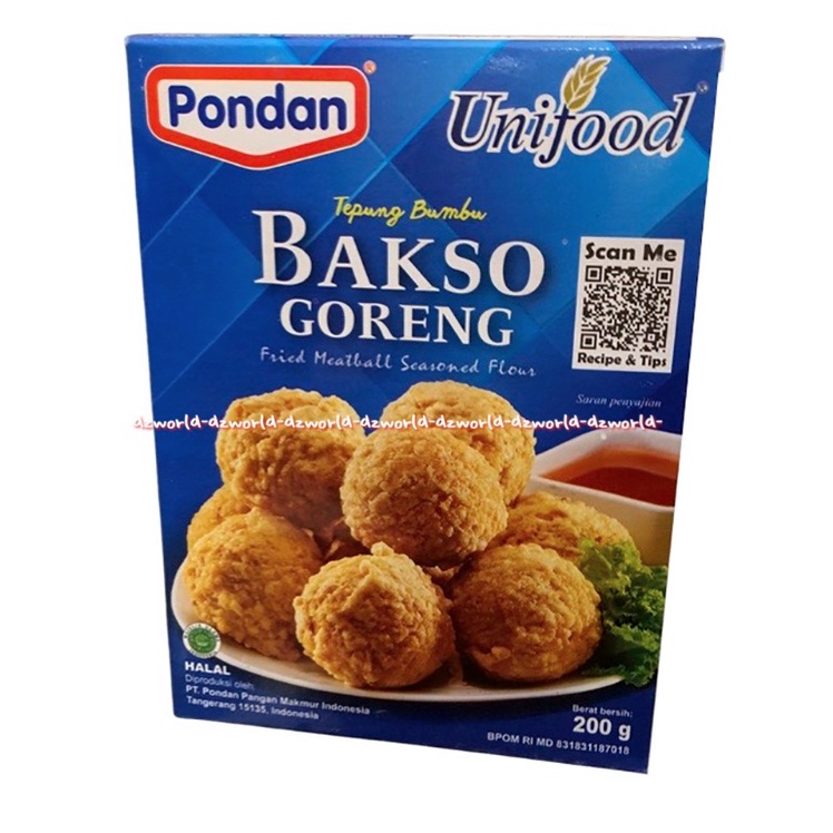 Pondan Tepung Bumbu Bakso Goreng Unifood 200gr Premix Instans Tepung Instan Praktis Membuat Bakso Tepung Fried Meatball Seasoned Flours Meat Ball Balls