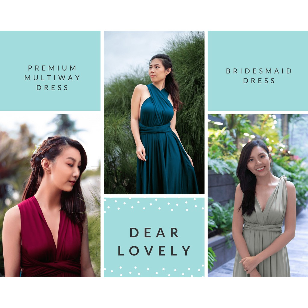 READY FREE KEMBEN - DRESS BRIDESMAID Dress Bridesmaids Seragam Bridesmaid Dress Premium Multiway Dress Convertible Dress Infinity Dress Pesta Pengiring Pengantin Wedding Dress Pernikahan Marriage Pesta Pernikahan Wedding Party Dress Wedding