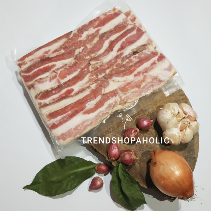 

Daging Asap - Bali Best Premium Smoked Pork Bacon Daging Bacon Babi Asap -+500Gr