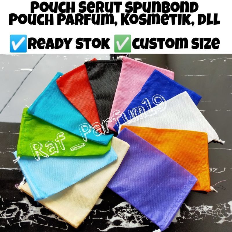 POUCH SERUT | POUCH KOSMETIK | POUCH SPUNBOND SIZE 15*7 cm