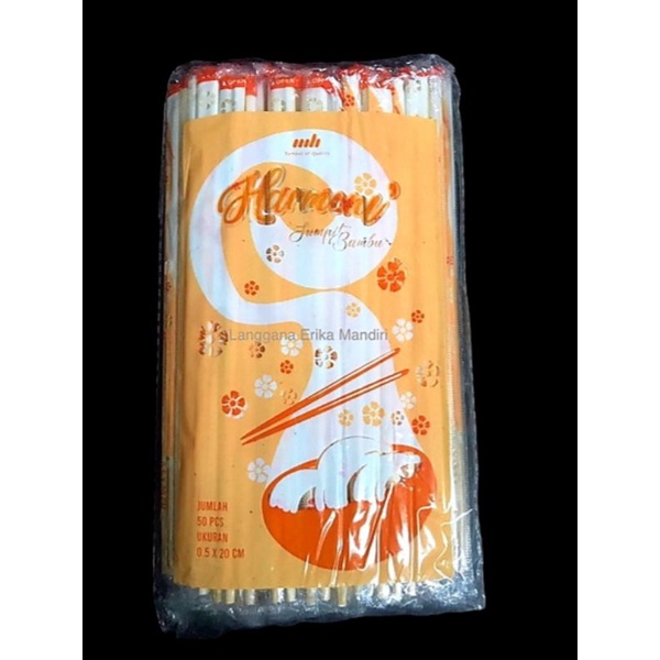 Sumpit Steril Bambu / Sumpit + Tusuk gigi / Sumpit Bakmi Isi 50pcs