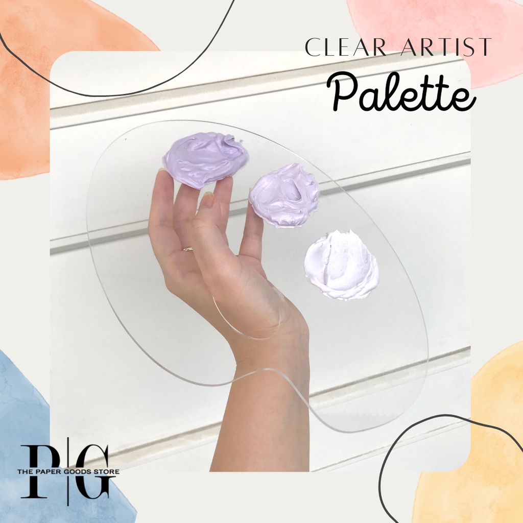 

Clear Artist Palette Acrylic for Cake Painting Palet Akrilik