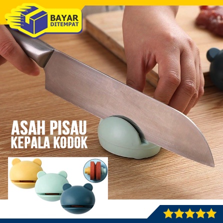 Alat Pengasah Asahan Asah Pisau Gunting KEPALA KODOK KATAK Knife Sharp