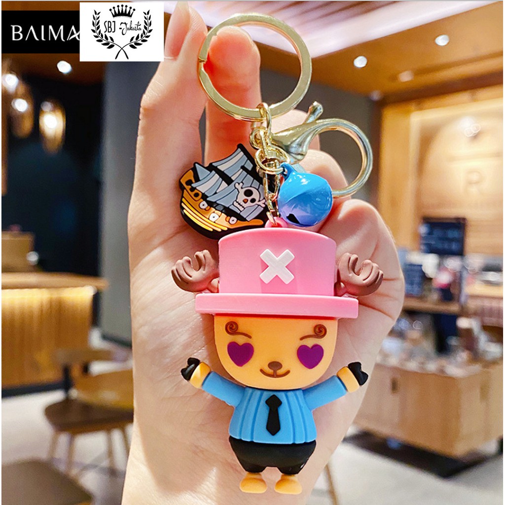 Gantungan kunci aksesoris Tas One Piece keychain karakter One Piece