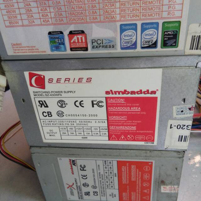 PSU POWER SUPPLY SUPLY ATX PC KOMPUTER 24 PIN